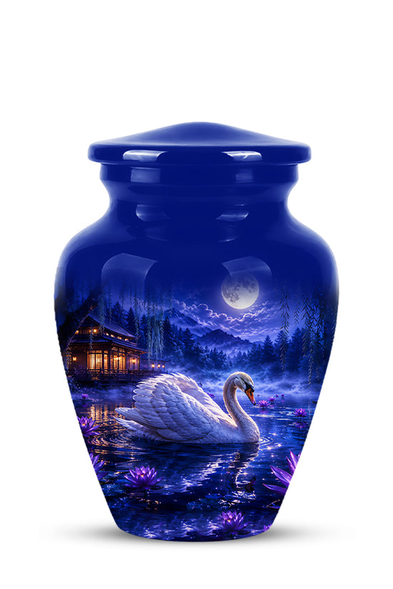 White Swan Memorial Urn - Personalized Funeral Urns On Sale For Ashes