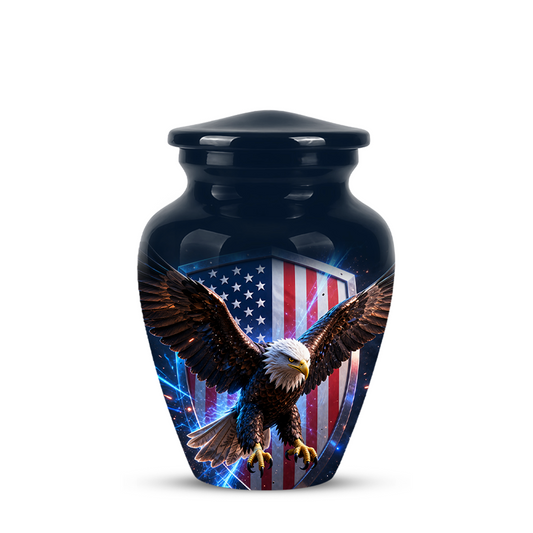 American Bald Eagle Memorial Urn - Personalized Funeral Urns For Ashes