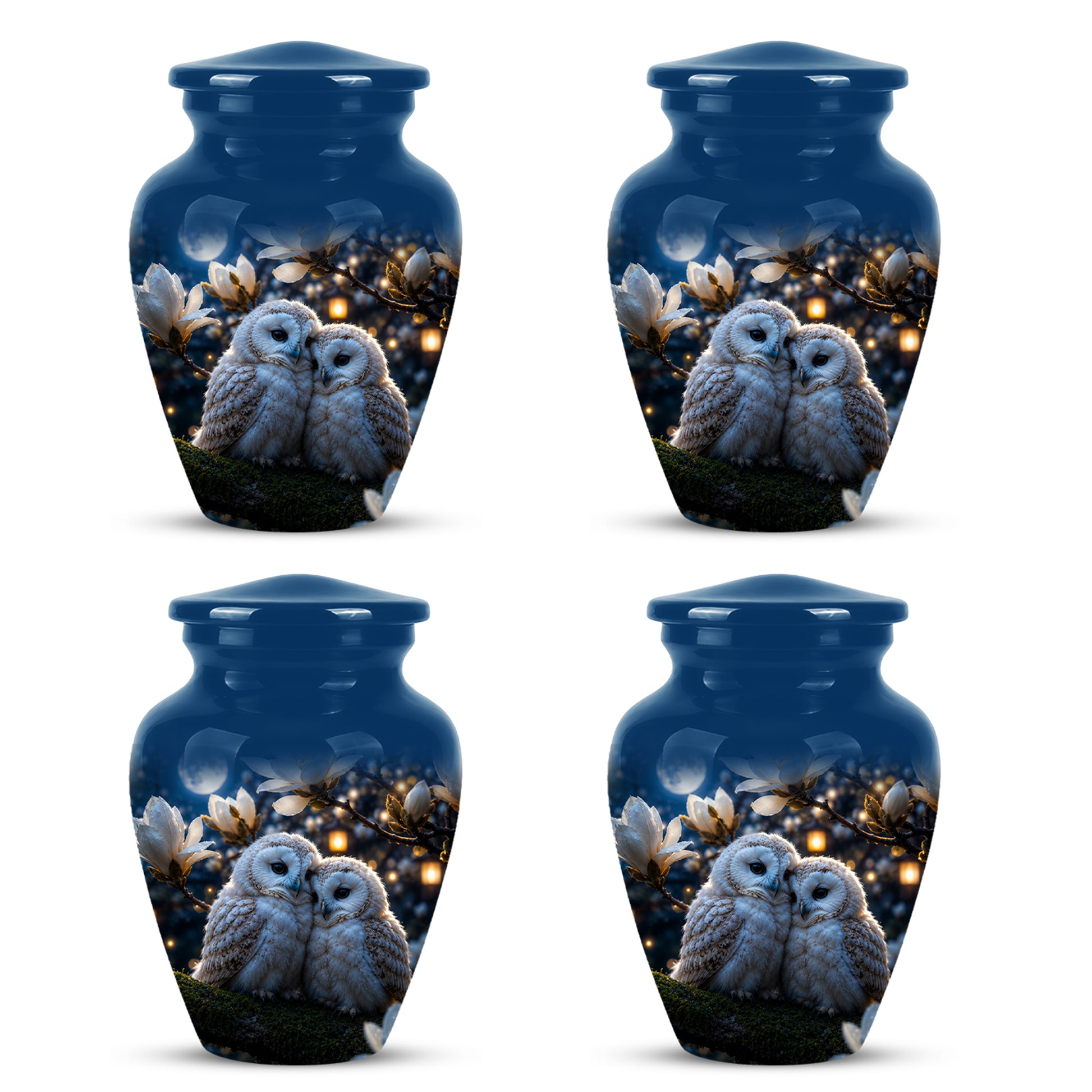 Owl Couple Cremation Urn - Beautiful Memorial Urns For Lover's Ashes