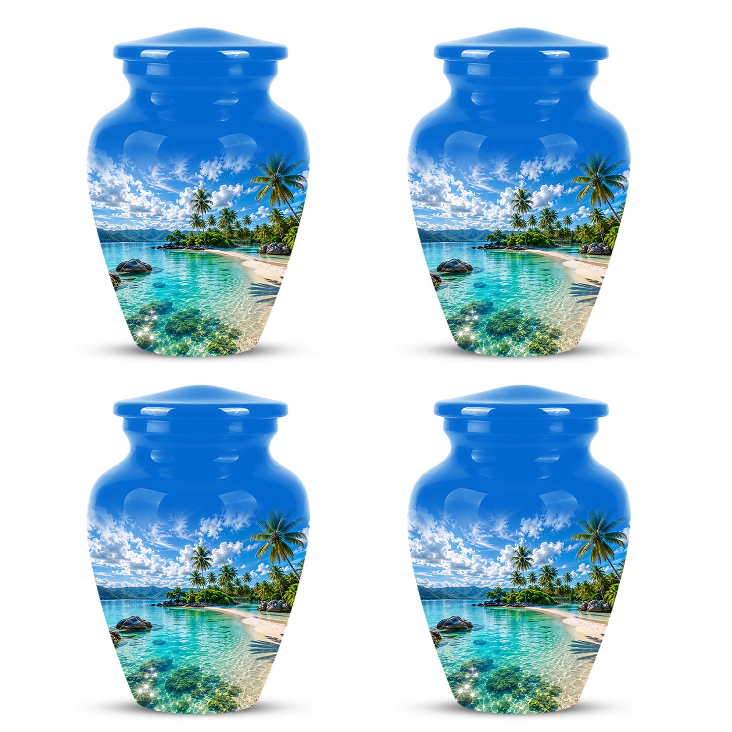 Beach Themed Burial Urn - Personalized Cremation Urns For Human Ashes