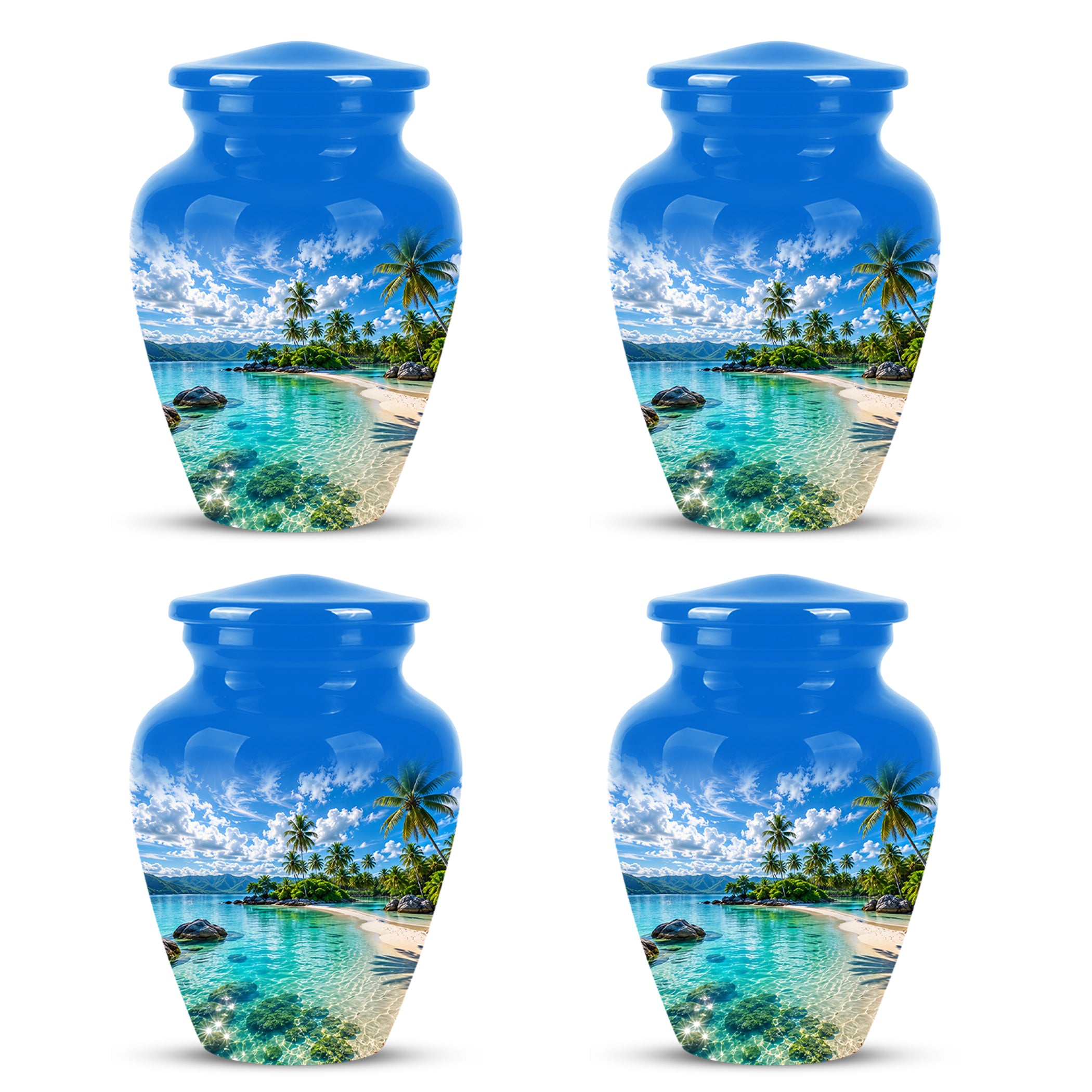 Beach Themed Burial Urn - Personalized Cremation Urns For Human Ashes