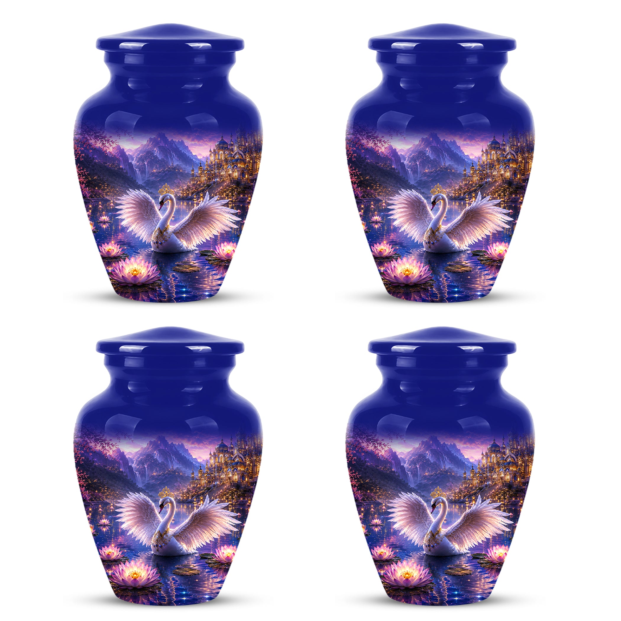 Swan Lake Fantasy Urn - Majestic Burial Urns For Loved Ones Ashes