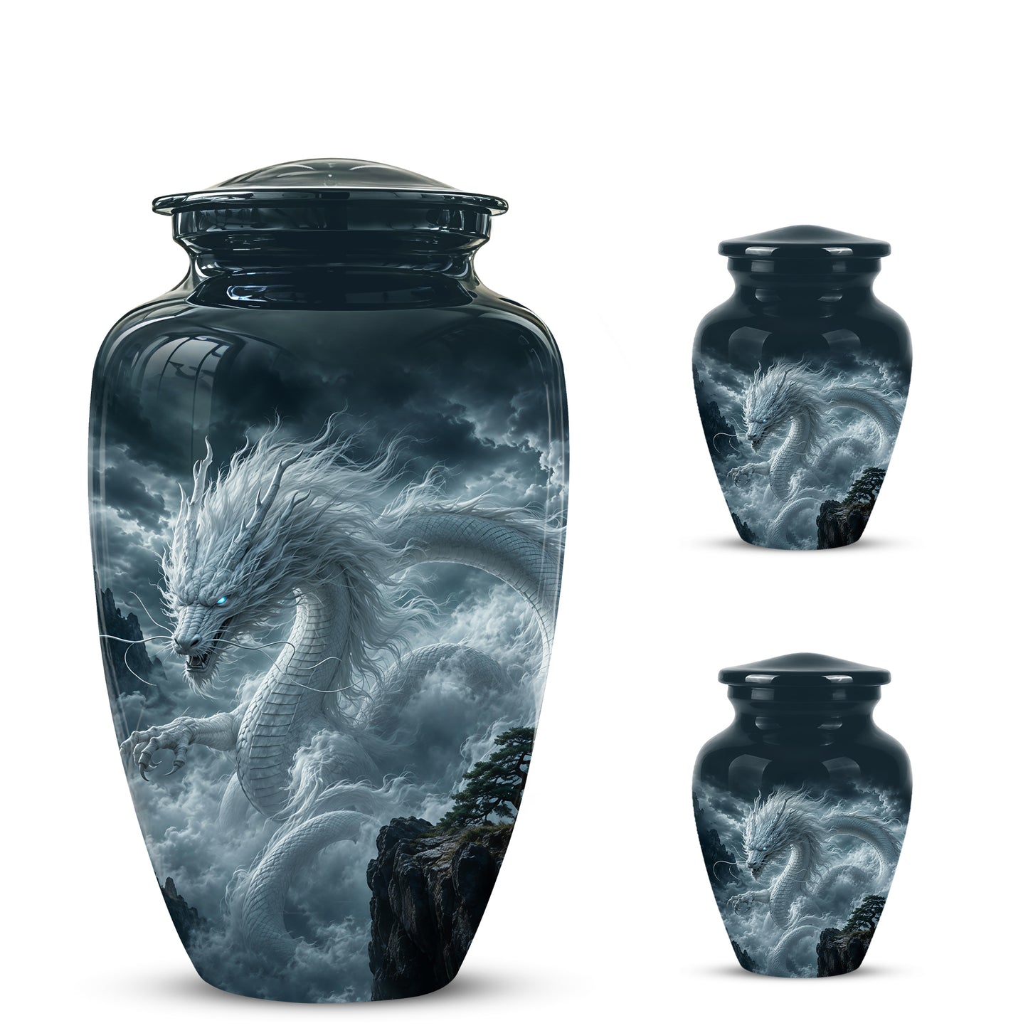 Dragon Cremation Urn = Custom Artistic Adult Memorial Urns For Ashes