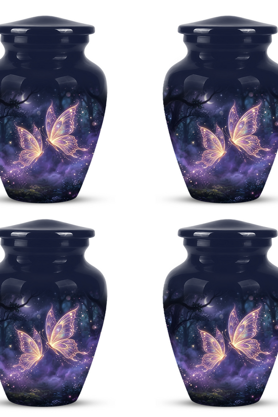 Purple Butterfly Cremation Urn - Beautiful Urns for Women Ashes