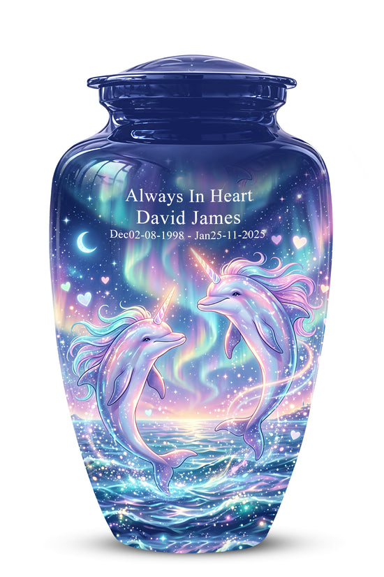 Baby Dolphin Cremation Urn - Personalized Artistic Urns For Human Ashes