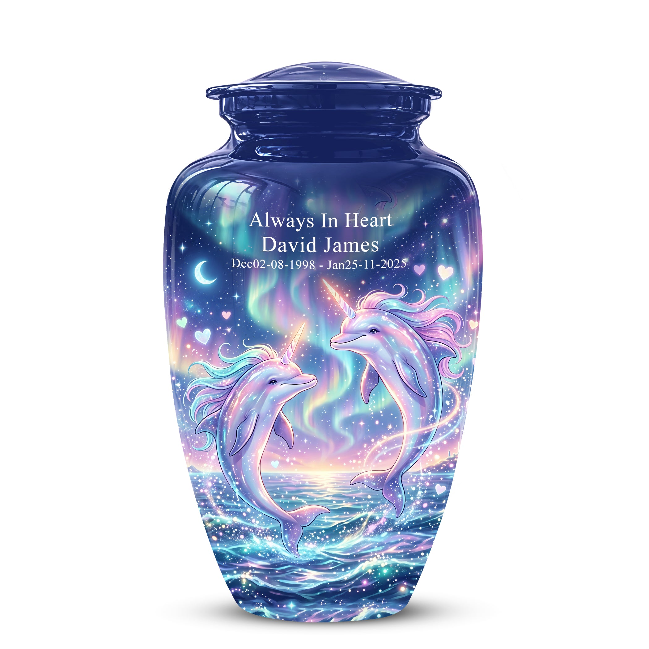 Baby Dolphin Cremation Urn - Personalized Artistic Urns For Human Ashes