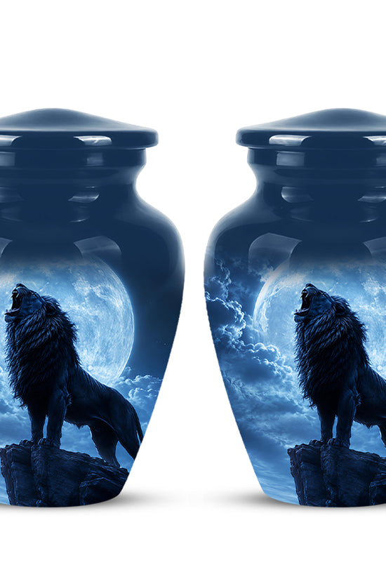 Roaring Lion Cremation Urn - Handcrafted Personalized Urns For Ashes