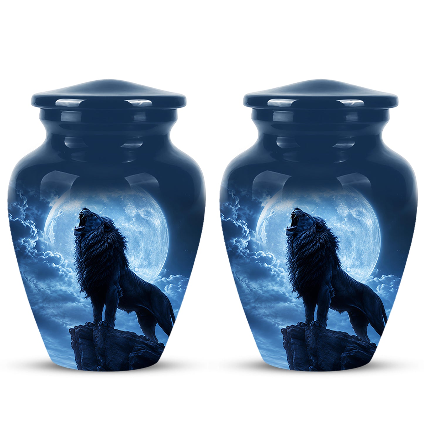 Roaring Lion Cremation Urn - Handcrafted Personalized Urns For Ashes