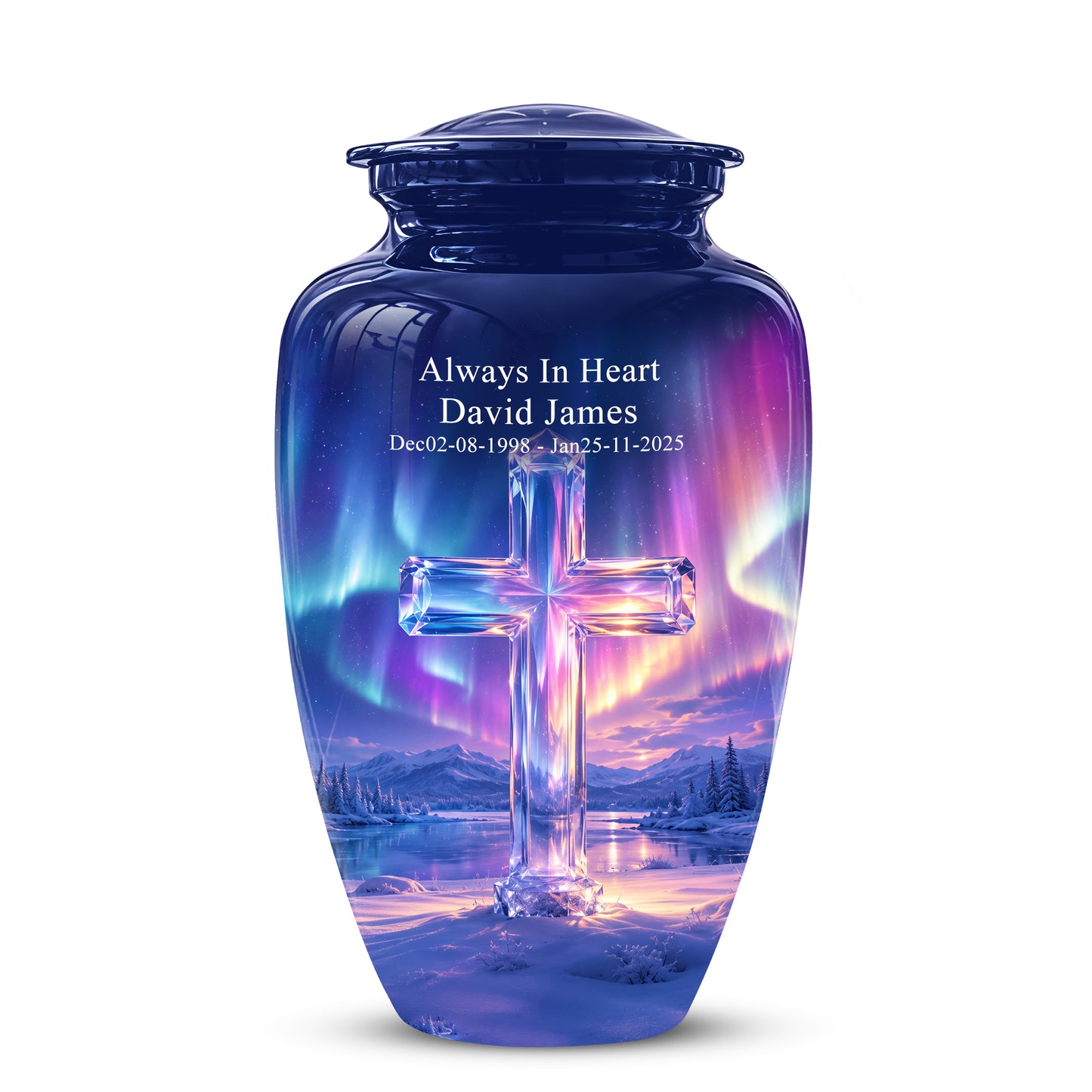 Celestial Cross Cremation Urn for Ashes – Peaceful Tribute Memorial Urn