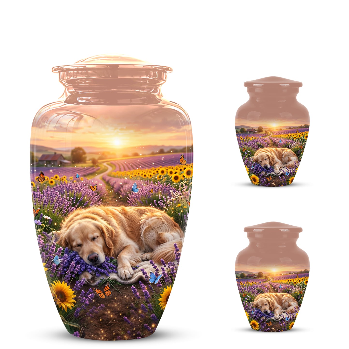 Golden Retriever Gog Memorial Urn - Personalized Pet Urns For Ashes