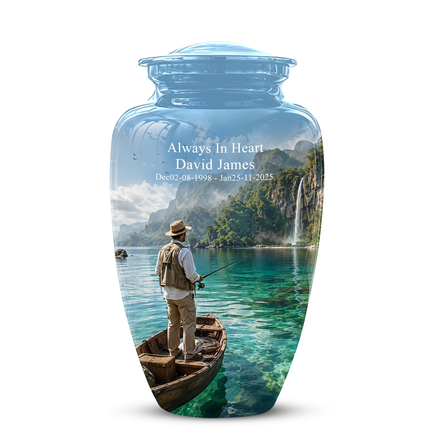 Fishing Boat Memorial Urn - Artistic Landscape Urns For Human Ashes