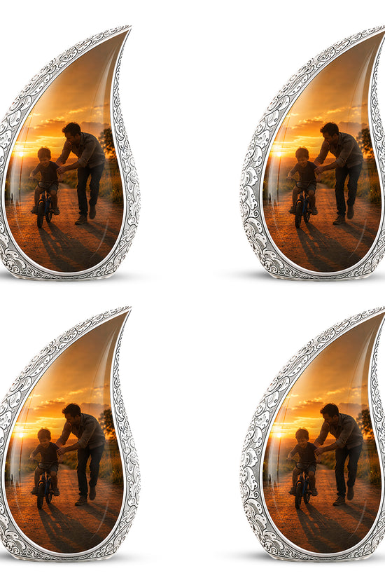 Father & Son Themed Urn - Handcrafted Custom Memorial Urns For Ashes