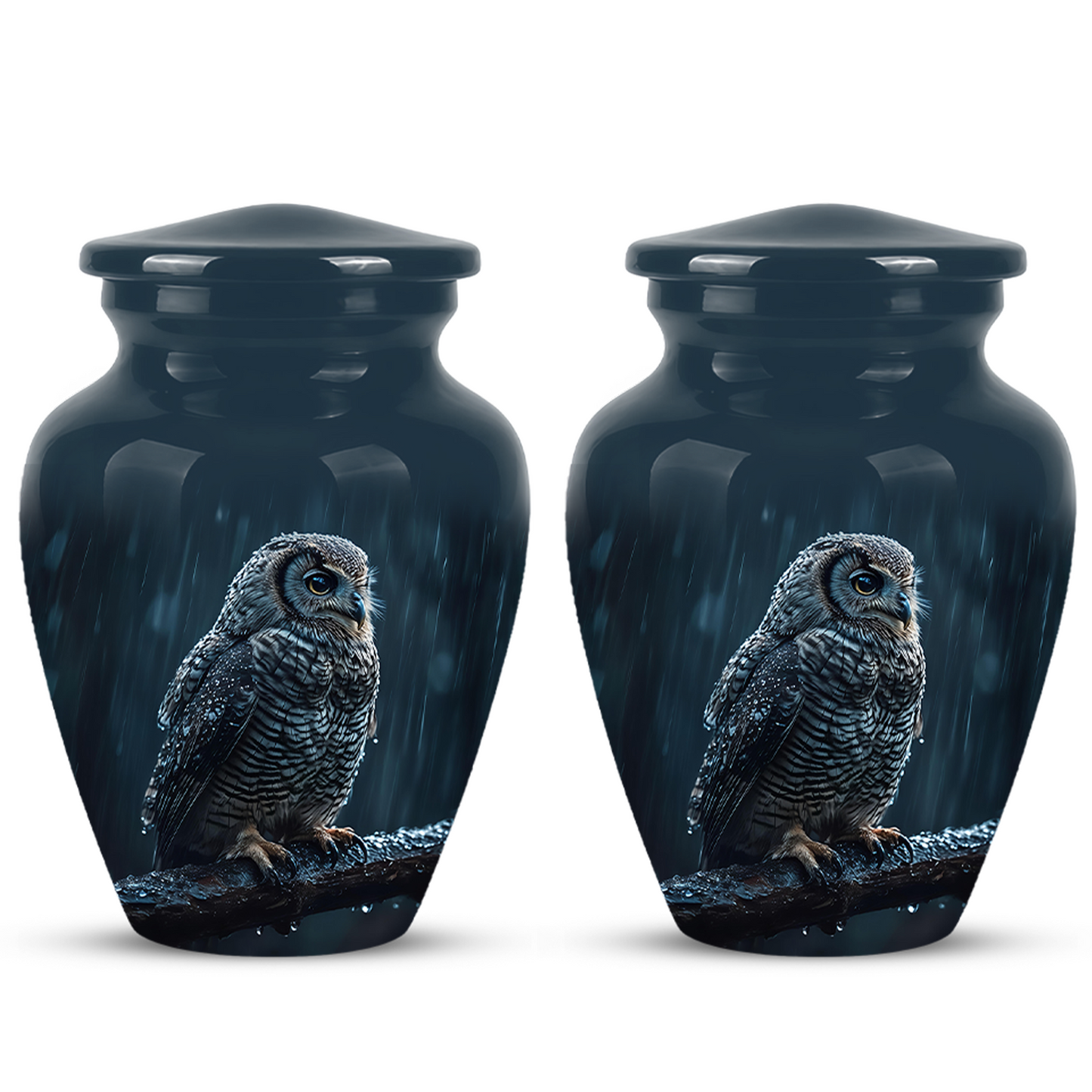 Snowy Owl Cremation Urn - Night Owl Burial Urns For Human Ashes