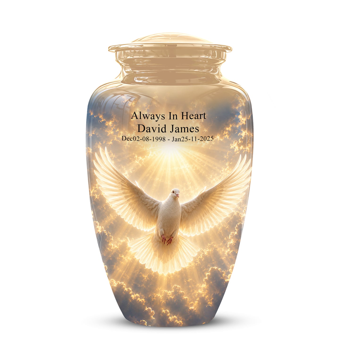 Flying Dove Cremation Urn - Custom Handcrafted Urn For Human Ashes