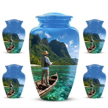 10 inch Large Urn with 4 Keepsake 3 inch