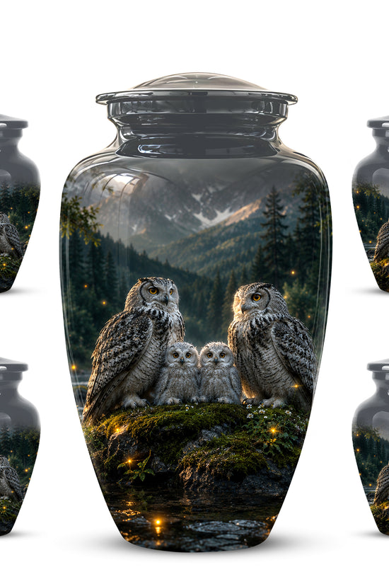 Owl Family Cremation Urn for Ashes – Beautifully Custom Memorial Urn