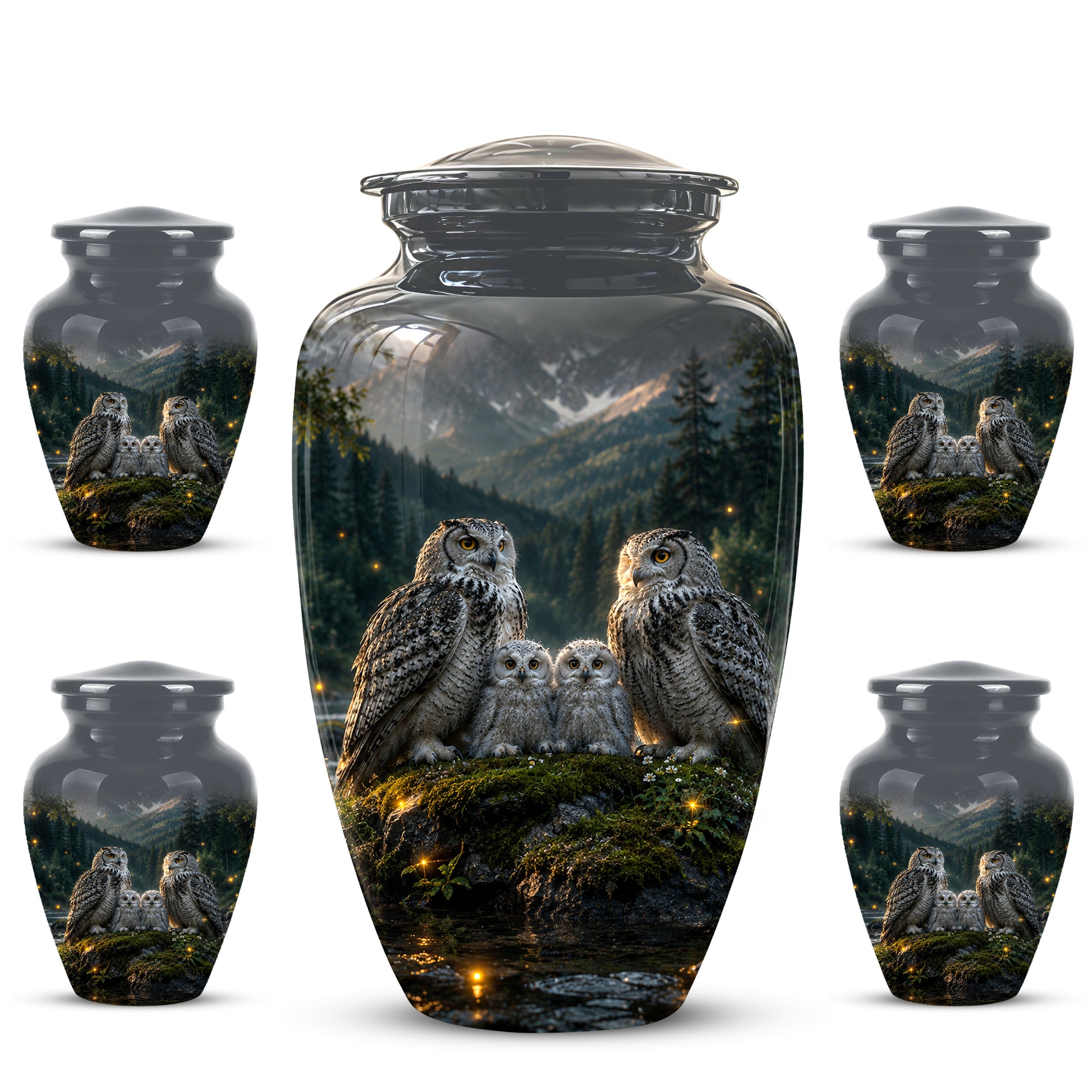 Owl Family Cremation Urn for Ashes – Beautifully Custom Memorial Urn
