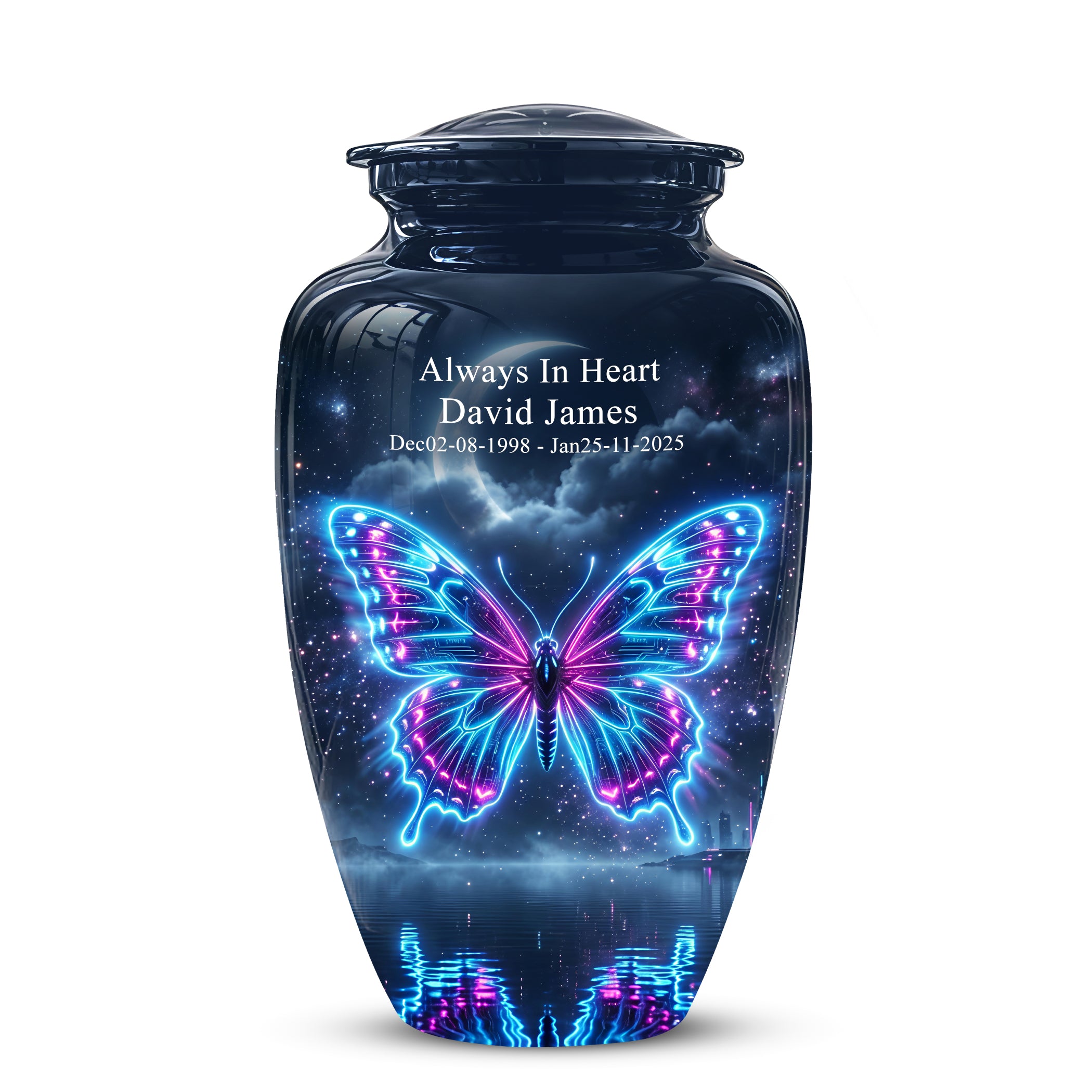 Colorful Flying Butterfly Urn - Moonlight Memorial Urns For Mom Ashes