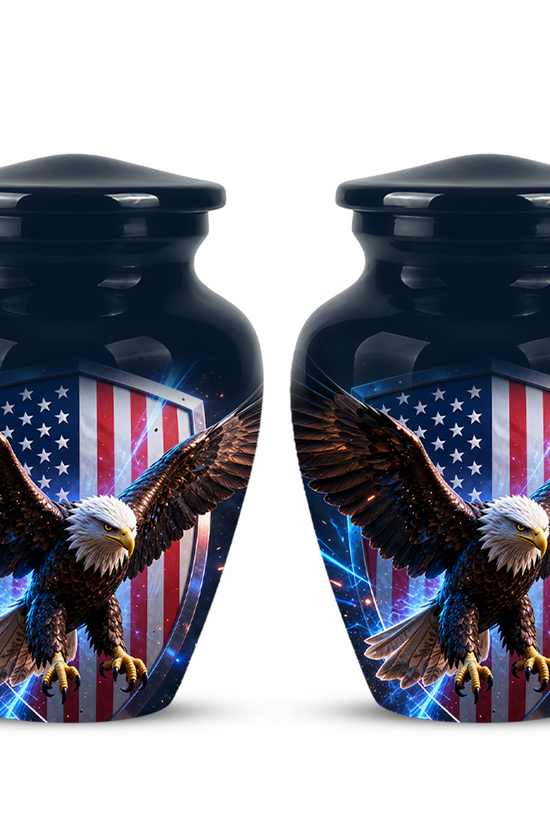 American Bald Eagle Memorial Urn - Personalized Funeral Urns For Ashes
