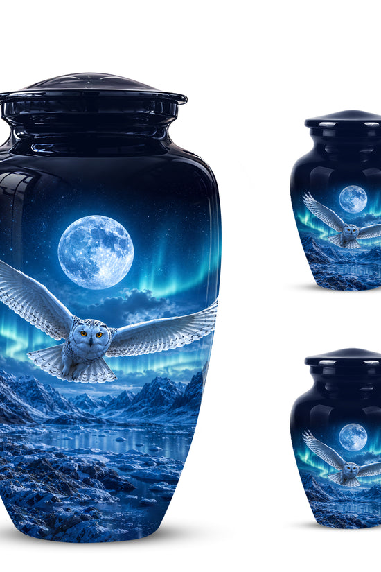 Flying Owl Memorial Urn - Night Owl Cremation Urns For Human Ashes