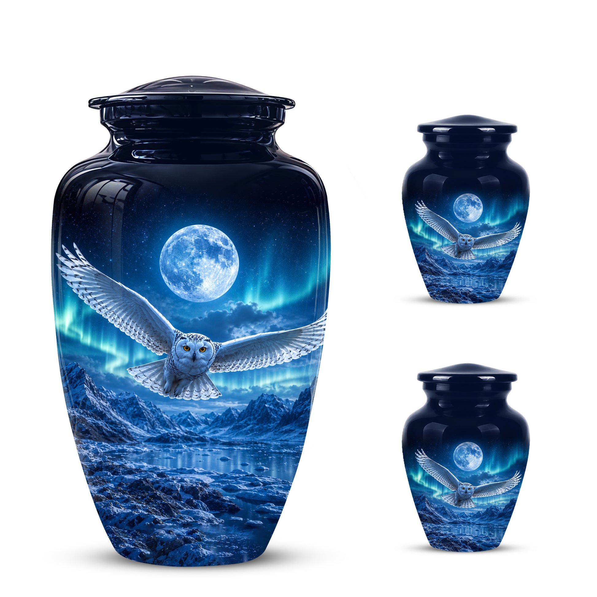 Flying Owl Memorial Urn - Night Owl Cremation Urns For Human Ashes