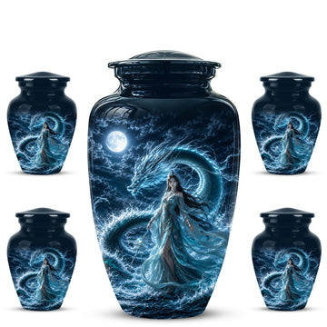 10 inch Large Urn with 4 Keepsake 3 inch