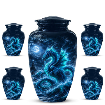 10 inch Large Urn with 4 Keepsake 3 inch