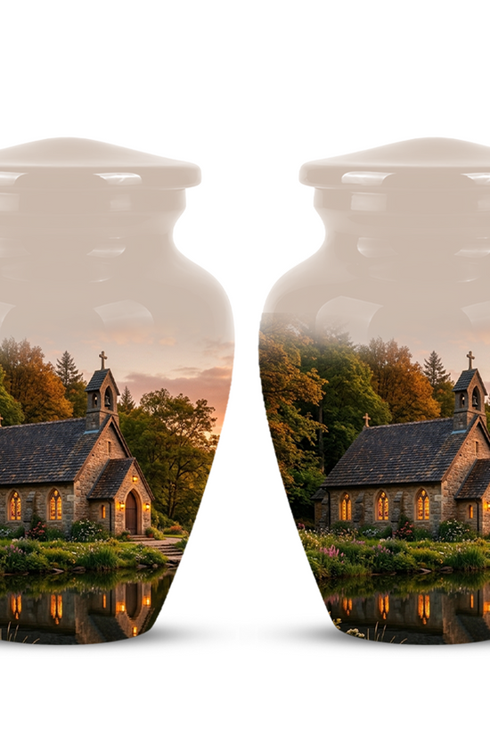 Christian Church Cross Burial Urn - Spiritual Burial Urns For Human Ashes