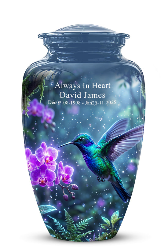 Celestial Hummingbird Cremation Urn - Beautiful Memorial Urns For Ashes