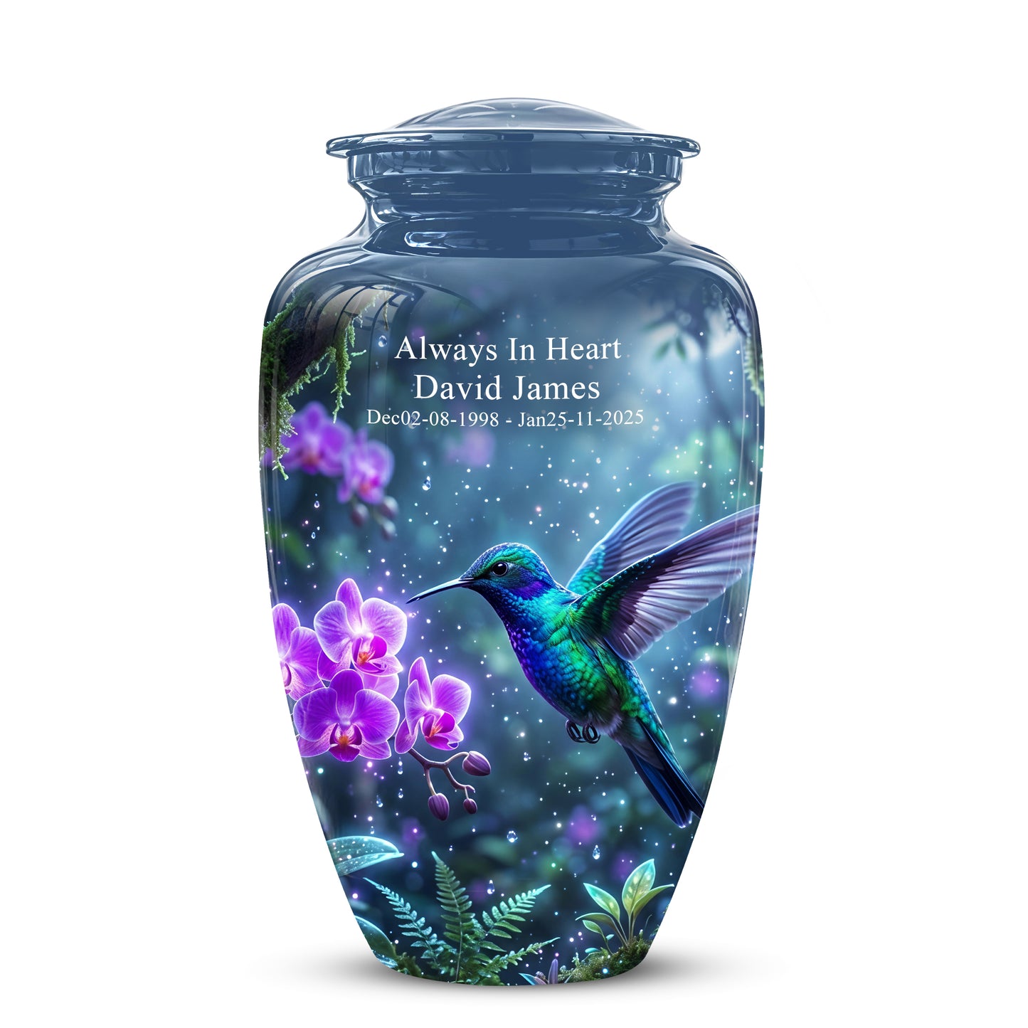 Celestial Hummingbird Cremation Urn - Beautiful Memorial Urns For Ashes