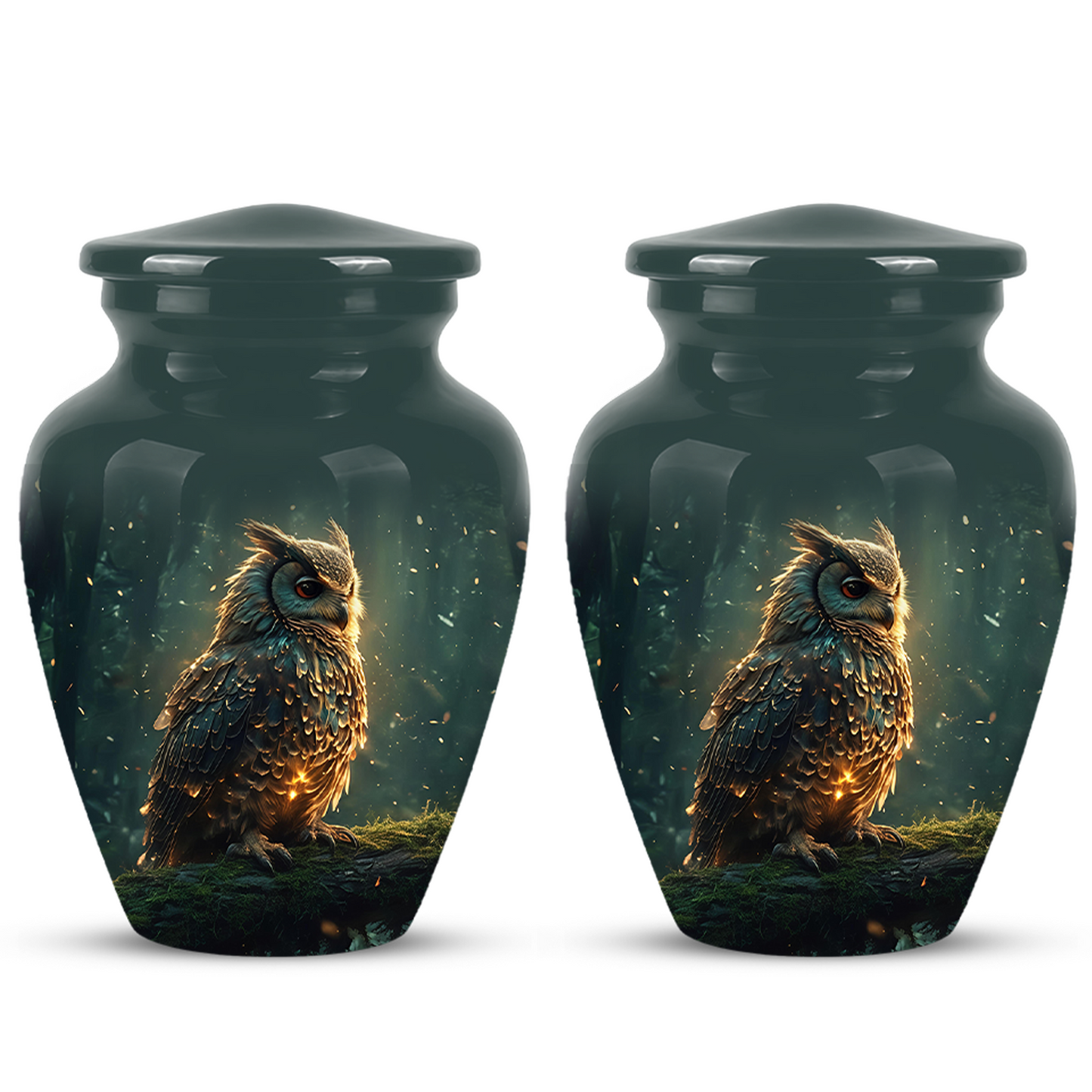 Mystical Owl Cremation Urn - Green Burial Urns For Human Ashes