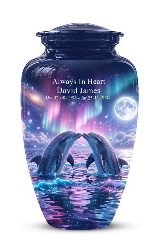 Twin Dolphin Memorial Urn - Beautiful Cremation Urns For Women Ashes
