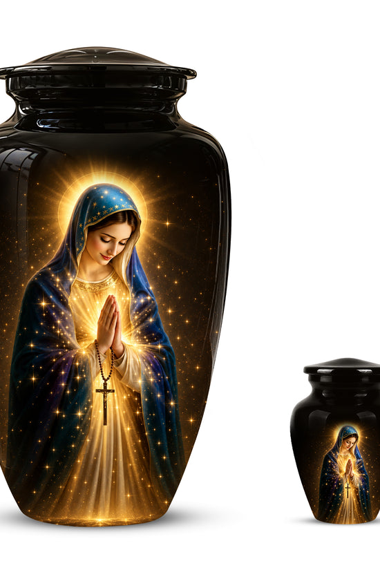 Religious Virgin Mary Cremation Urn - Personalized Urns For Mom Ashes