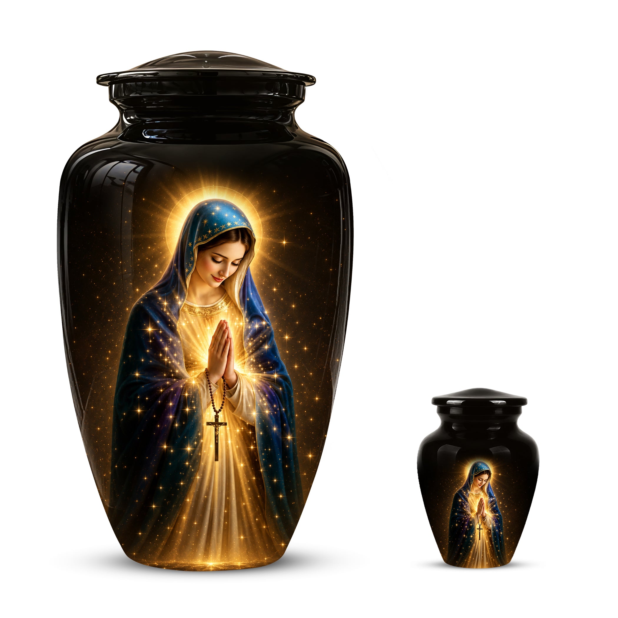 Religious Virgin Mary Cremation Urn - Personalized Urns For Mom Ashes