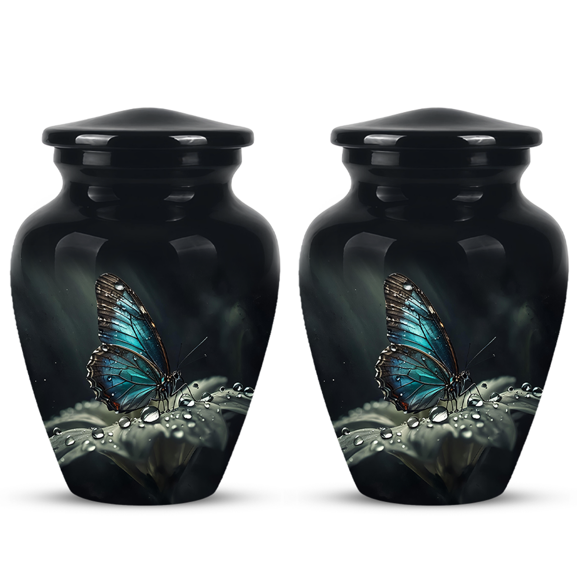 Blue Morpho Butterfly Cremation Urn - Beautiful Burial Urns For Mom Ashes
