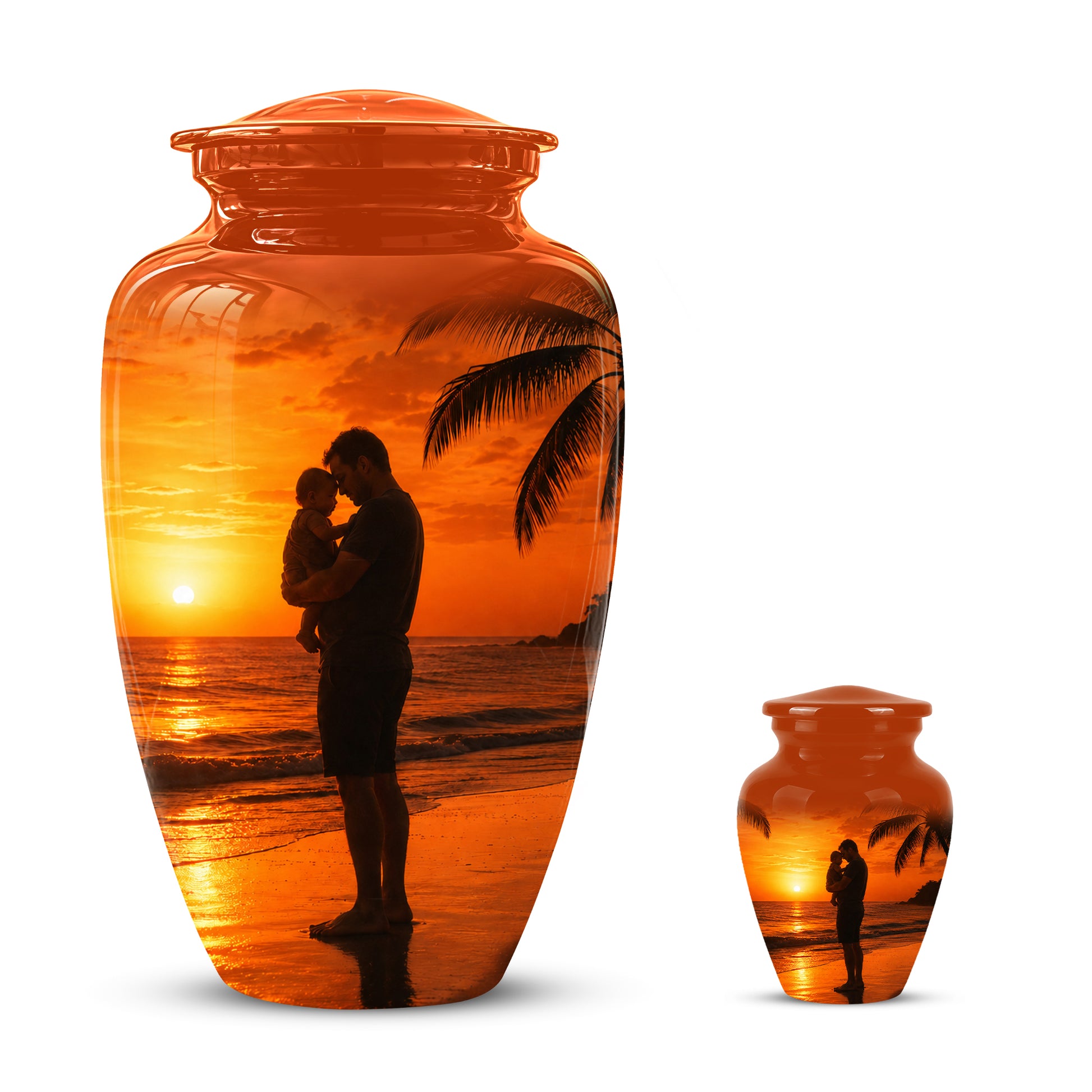 Custom Father Cremation Urn - Peaceful Tribute Memorial Urns For Dad