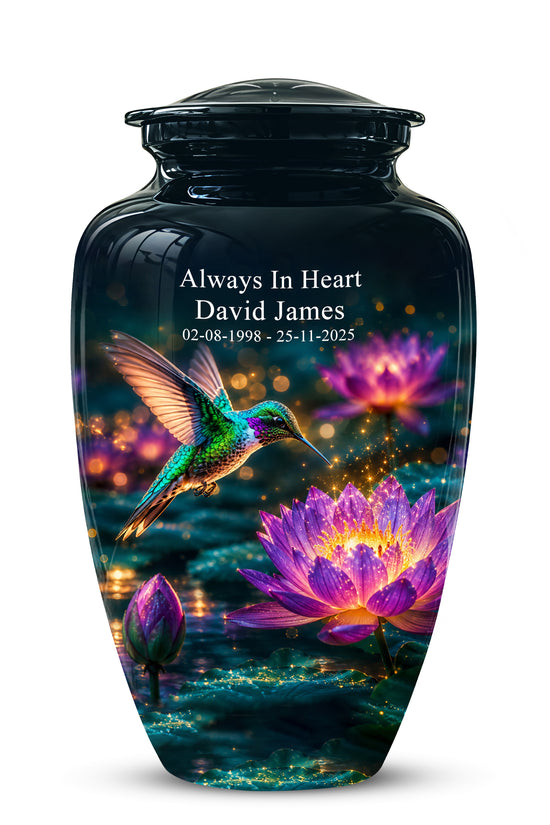 Beautiful Handcrafted Hummingbird Urn - Custom Memorial Urns For Ashes