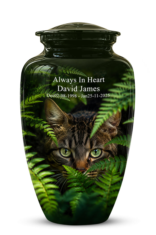 Cat Cremation Urns For Ashes - Personalized Black Pet Burial Urns