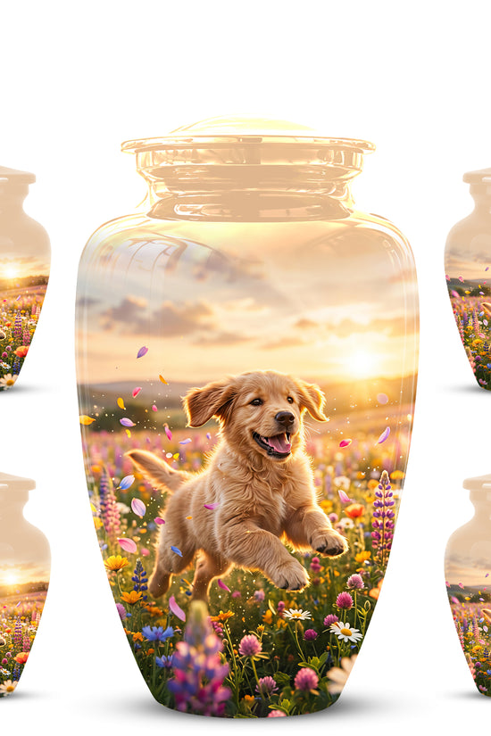 Playing Puppy Cremation Urn - Custom Memorial Urns For Pet Dog Ashes