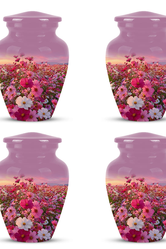 Flower Field Cremation Urn - Decorative Premium Funeral Urns On Sale
