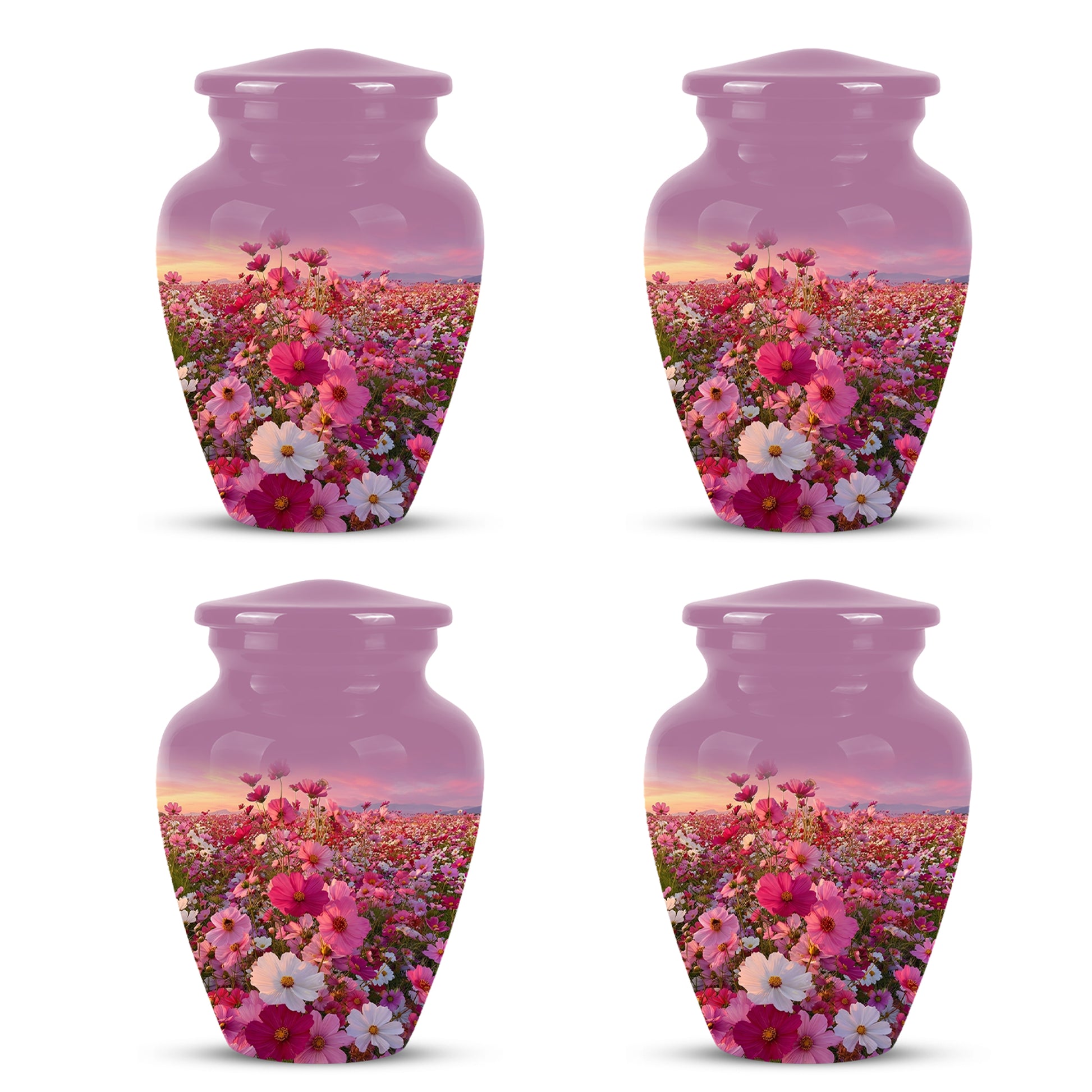 Flower Field Cremation Urn - Decorative Premium Funeral Urns On Sale