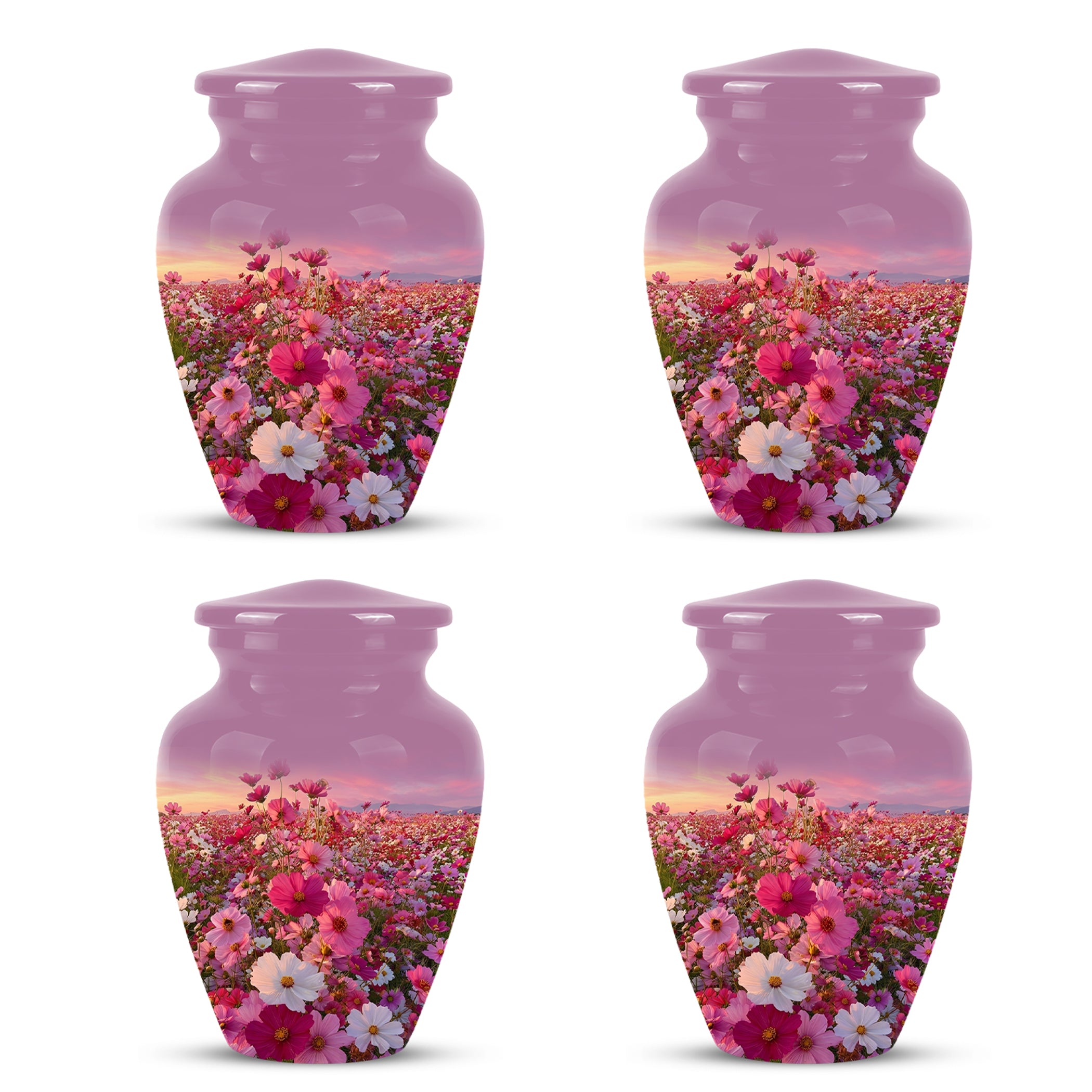 Flower Field Cremation Urn - Decorative Premium Funeral Urns On Sale