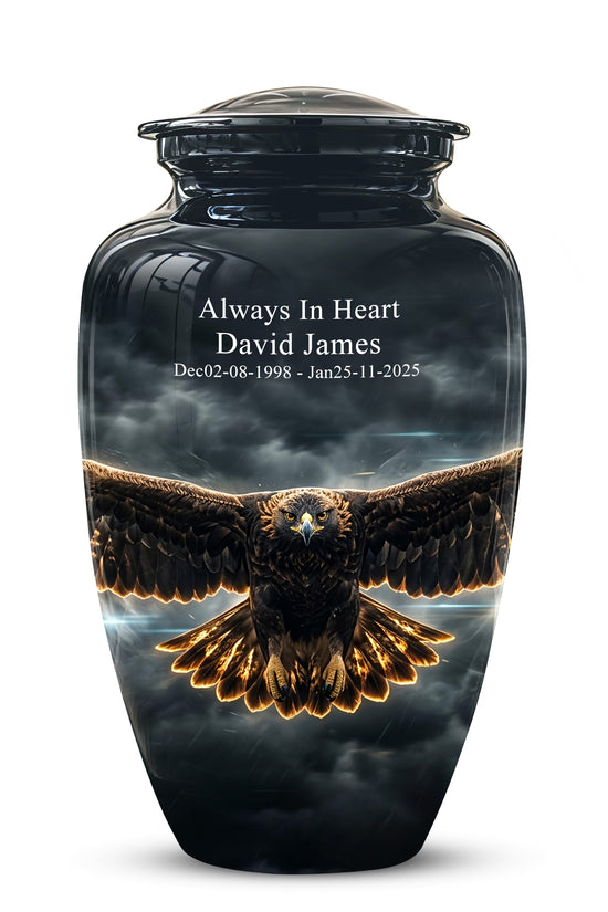 Flying Eagle Memorial Urn - Handcrafted Custom Urns For Human Ashes
