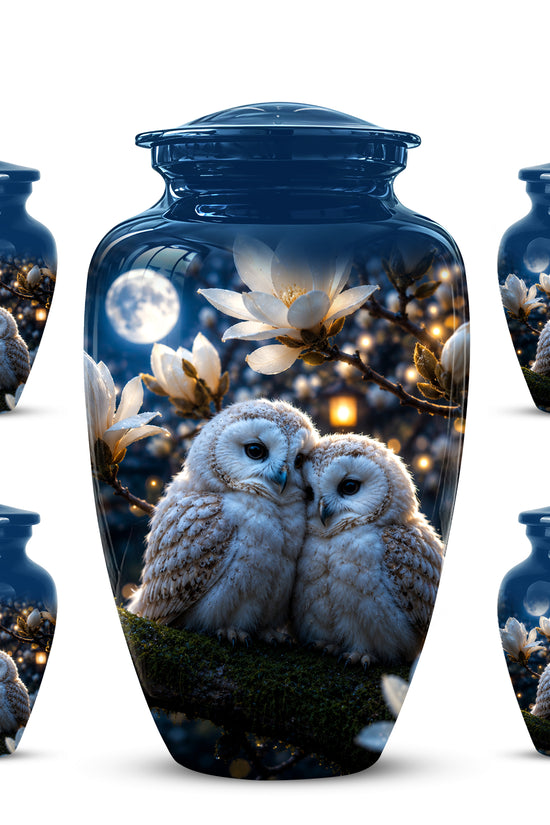 Owl Couple Cremation Urn - Beautiful Memorial Urns For Lover's Ashes