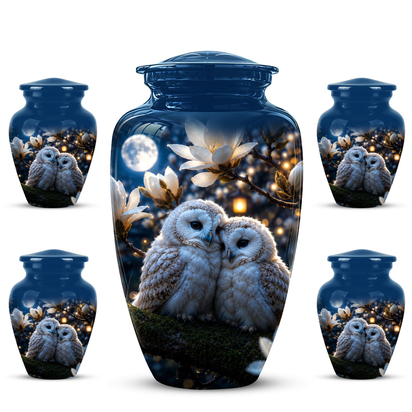 Owl Couple Cremation Urn - Beautiful Memorial Urns For Lover's Ashes