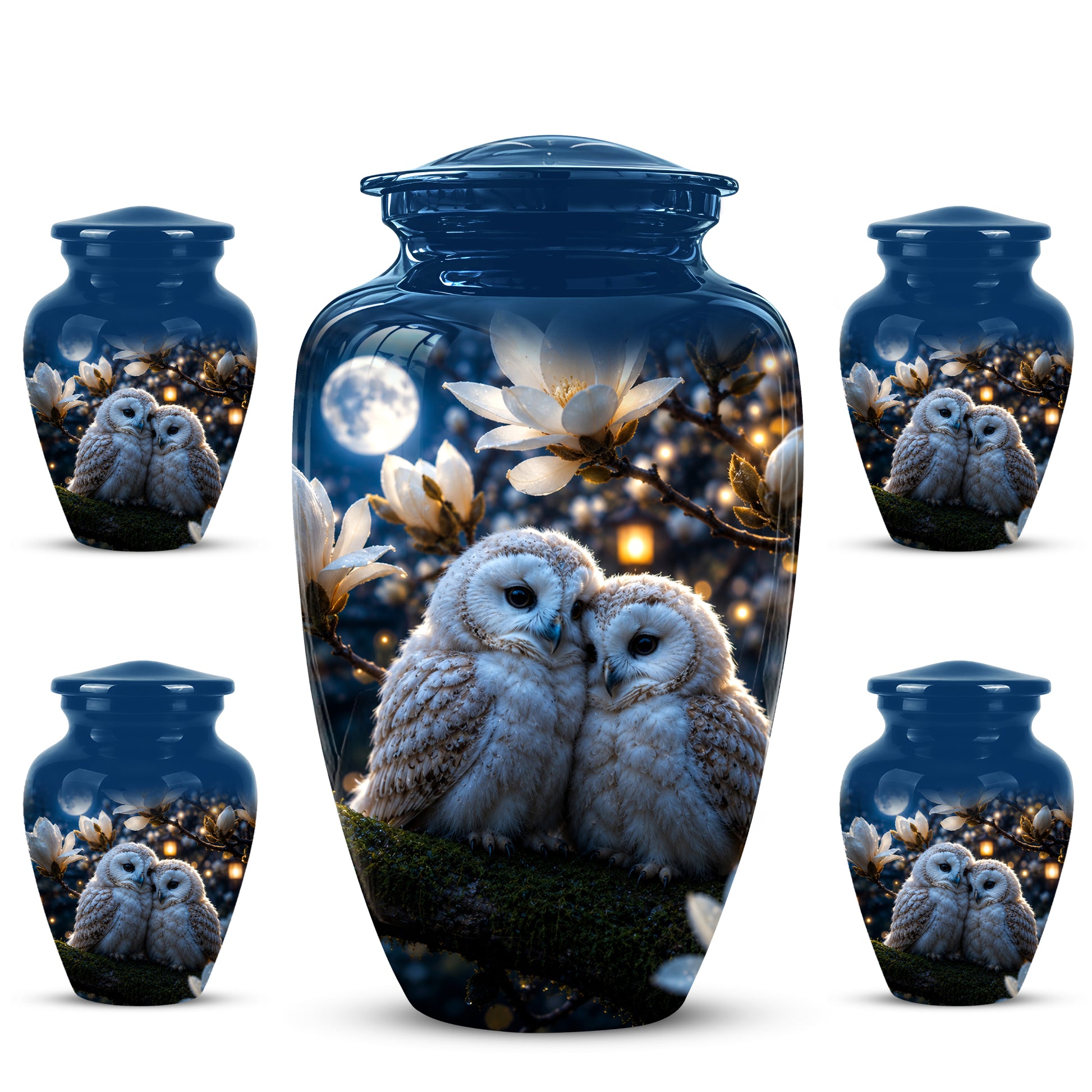 Owl Couple Cremation Urn - Beautiful Memorial Urns For Lover's Ashes