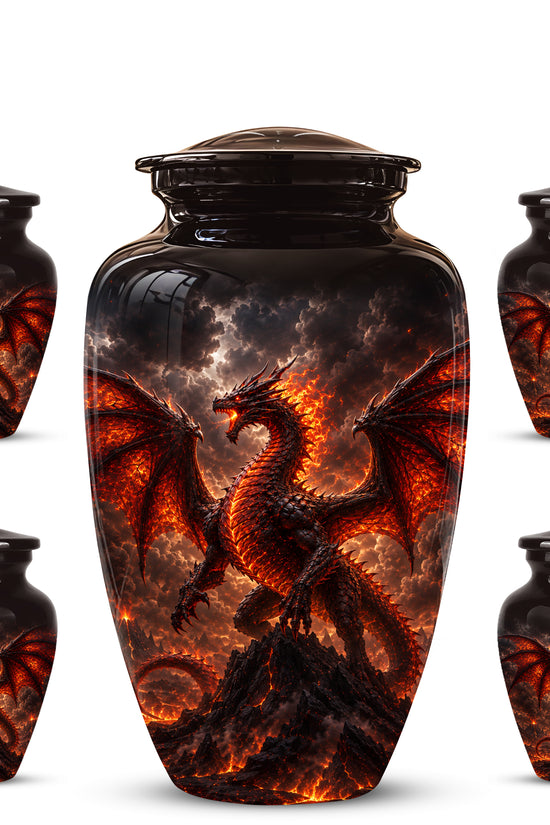Dragon Fire Cremation Urn - Mythical Dragon Urn For Men & Women Ashes