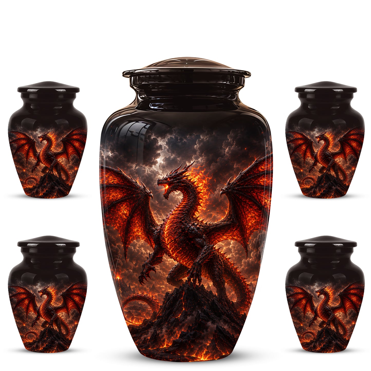 Dragon Fire Cremation Urn - Mythical Dragon Urn For Men & Women Ashes