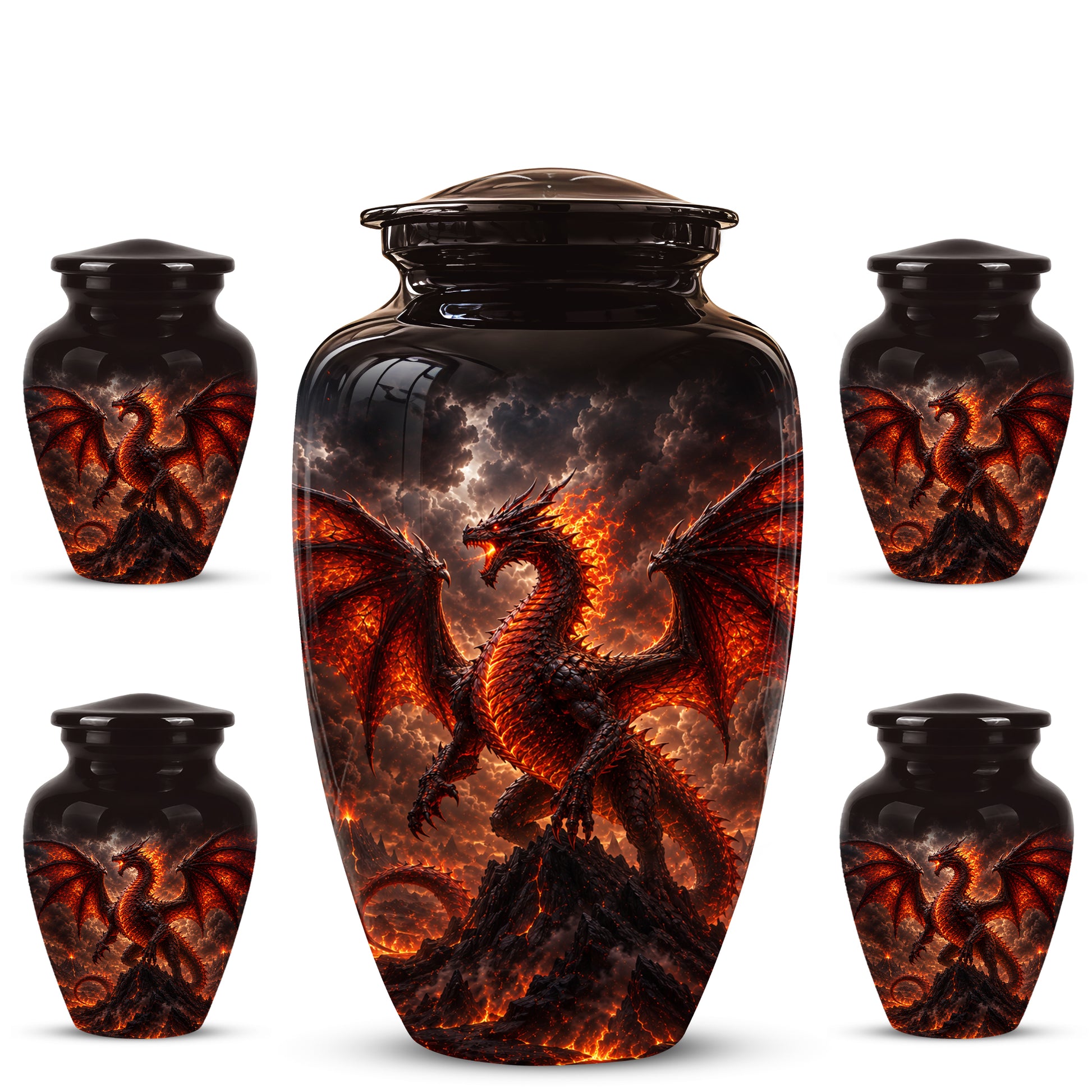 Dragon Fire Cremation Urn - Mythical Dragon Urn For Men & Women Ashes