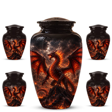 10 inch Large Urn with 4 Keepsake 3 inch